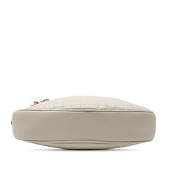 セリーヌ Cチャーム 斜め掛け ショルダーバッグ ホワイト レザー レディース CELINE 【中古】