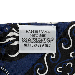 エルメス ツイリー Festival des Amazones アマゾンの祭典 スカーフ ネイビー ブラック ホワイト シルク レディース HERMES 【中古】