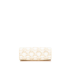 セリーヌ トリオンフ ミニ バーティカル カバ ハンドバッグ ショルダーバッグ 2WAY ホワイト ブラウン PVC レザー レディース CELINE 【中古】