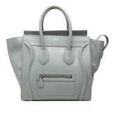 セリーヌ ラゲージ ミディアムショッパー ハンドバッグ トートバッグ グレー レザー レディース CELINE 【中古】