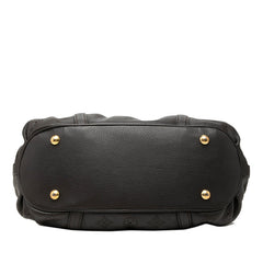 ルイ ヴィトン モノグラム マヒナ ルナーPM ハンドバッグ M97051 ショコラ ブラウン レザー レディース LOUIS VUITTON 中古