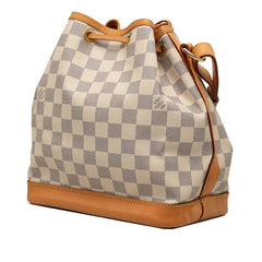 ルイ ヴィトン ダミエ アズール ノエBB 斜斜め掛け ショルダーバッグ N41220 ホワイト PVC レザー レディース LOUIS VUITTON 【中古】