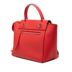 セリーヌ ベルトバッグ マイクロ ハンドバッグ ショルダーバッグ 2WAY F-GA-2137 レッド レザー レディース CELINE 【中古】