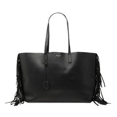 サンローラン フリンジ トートバッグ ショルダーバッグ 410666 ブラック レザー レディース SAINT LAURENT 中古