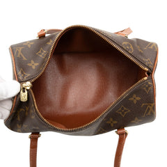 ルイ ヴィトン モノグラム パピヨン26 ハンドバッグ M51366 ブラウン PVC レザー レディース LOUIS VUITTON 【中古】