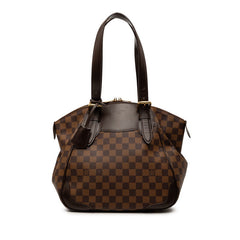 ルイ ヴィトン ダミエ ヴェローナMM ハンドバッグ トートバッグ N41118 ブラウン PVC レザー レディース LOUIS VUITTON 【中古】