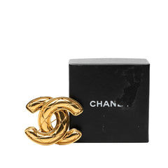 シャネル マトラッセ ココマーク ヴィンテージ ブローチ ゴールド メッキ レディース CHANEL 【中古】