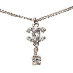 シャネル ココマーク ネックレス シルバー メタル ラインストーン レディース CHANEL 【中古】
