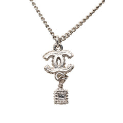 シャネル ココマーク ネックレス シルバー メタル ラインストーン レディース CHANEL 【中古】