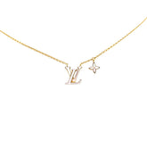 ルイ ヴィトン モノグラム フラワー コリエ LV アイコニック ネックレス M01215 ゴールド ピンク メッキ エナメル レディース LOUIS VUITTON 【中古】