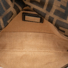 フェンディ セレリア ズッカ 斜め掛け ショルダーバッグ 8BT115 ブラウン キャンバス レザー レディース FENDI 【中古】