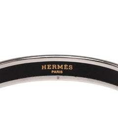 エルメス エマイユ シェーヌダンクル モチーフ バングル シルバー オレンジ メタル レディース HERMES 【中古】