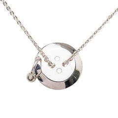ディオール ボタンモチーフ チェーン ペンダント ネックレス シルバー メタル レディース Dior 【中古】