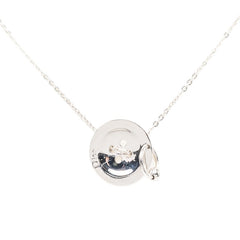 ディオール ボタンモチーフ チェーン ペンダント ネックレス シルバー メタル レディース Dior 【中古】