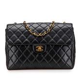 シャネル マトラッセ ココマーク チェーン ショルダーバッグ ブラック ラムスキン レディース CHANEL 【中古】