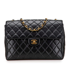 シャネル マトラッセ ココマーク チェーン ショルダーバッグ ブラック ラムスキン レディース CHANEL 【中古】