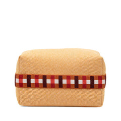 エルメス ブリッドアブラックGM ハンドバッグ オレンジ キャンバス レディース HERMES 【中古】