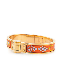 エルメス シャルニエール バングル ゴールド オレンジ マルチカラー メッキ レディース HERMES 【中古】