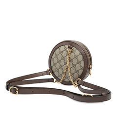 グッチ GGスプリーム オフディア ミニリュック バックパック 598661 ベージュ ブラウン PVC レザー レディース GUCCI 【中古】