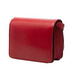 セリーヌ クラシックボックス 斜めかけ ショルダーバッグ レッド レザー レディース CELINE 【中古】