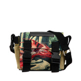 ヴァレンティノ DREAM ISLAND RED DRAGON 斜め掛け ショルダーバッグ グリーン レッド マルチカラー ナイロン レザー レディース VALENTINO 中古