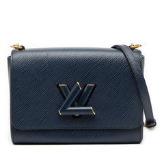 ルイ ヴィトン エピ ツイストMM 斜め掛け チェーン ショルダーバッグ M53090 ネイビー レザー レディース LOUIS VUITTON 【中古】