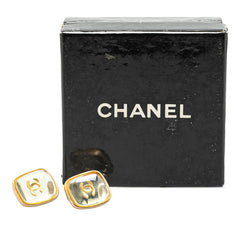 シャネル ヴィンテージ ココマーク ピアス ゴールド クリア メッキ レディース CHANEL 【中古】