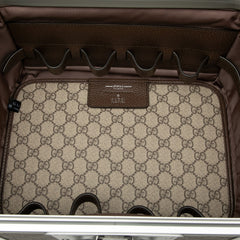 グッチ GGスプリーム × FPM MILANO ハンドバッグ ビューティーケース 740505 ベージュ シルバー PVC アルミ レディース GUCCI 【中古】
