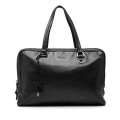 プラダ トートバッグ ビジネス ブラック ラムスキン メンズ PRADA 【中古】