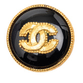 シャネル ヴィンテージ ココマーク ブローチ ゴールド ブラック メッキ レディース CHANEL 【中古】