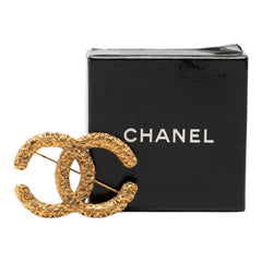 シャネル ココマーク ヴィンテージ 溶岩 ブローチ ゴールド メッキ レディース CHANEL 【中古】