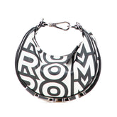 フェンディ ナノグラフィ マークジェイコブスコラボ ハンドバッグ 7AS089 ホワイト ブラック レザー レディース FENDI 【中古】