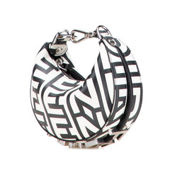 フェンディ ナノグラフィ マークジェイコブスコラボ ハンドバッグ 7AS089 ホワイト ブラック レザー レディース FENDI 【中古】