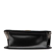 サルヴァトーレフェラガモ ガンチーニ チェーン ショルダーバッグ ブラック レザー レディース Salvatore Ferragamo 【中古】