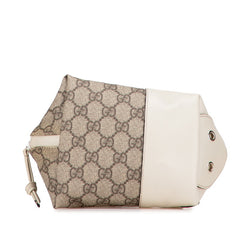 グッチ GGスプリーム チルドレンズ ZOO ブタ ミニハンドバッグ 271093 ベージュ PVC レザー レディース GUCCI 【中古】