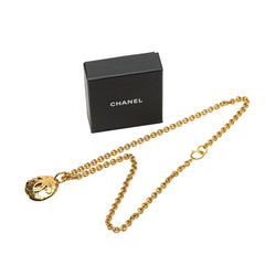 シャネル ヴィンテージ ココマーク ロングネックレス ゴールド メッキ レディース CHANEL 【中古】