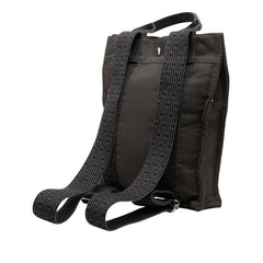 エルメス エールライン アドPM リュック バックパック ブラック グレー キャンバス レディース HERMES 【中古】