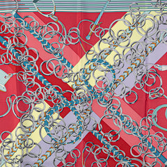 エルメス カレ90 BRIDES ET GRIS GRIS 馬勒とチャーム スカーフ レッド マルチカラー シルク レディース HERMES 【中古】