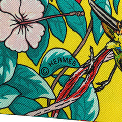 エルメス ツイリー Jungle Love Love ジャングルラブ スカーフ イエロー ブラウン マルチカラー シルク レディース HERMES 【中古】