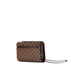 ルイ ヴィトン ダミエ サンルイ セカンドバッグ クラッチバッグ N51993 ブラウン PVC レザー メンズ LOUIS VUITTON 【中古】