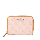 グッチ GGキャンバス コインケース カードケース 112665 ピンク ブラウン キャンバス レザー レディース GUCCI 【中古】