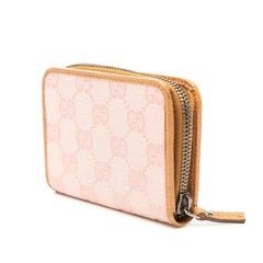 グッチ GGキャンバス コインケース カードケース 112665 ピンク ブラウン キャンバス レザー レディース GUCCI 【中古】