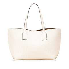 ロエベ リピートアナグラム Tショッパー トートバッグ ショルダーバッグ ホワイト アイボリー レザー レディース LOEWE 【中古】