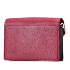 ルイ ヴィトン ポシェット ロックミー チェーン ショルダーバッグ M63470 ワインレッド ベージュ レザー レディース LOUIS VUITTON 【中古】