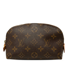 ルイ ヴィトン モノグラム ポシェット コスメティックPM ポーチ 小物入れ M47515 ブラウン PVC レザー レディース LOUIS VUITTON 中古