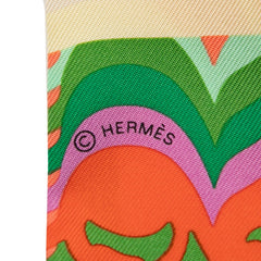 エルメス ツイリー Brides de Gala Shadow ブリッド ドゥ ガラ シャドー スカーフ オレンジ マルチカラー シルク レディース HERMES 【中古】
