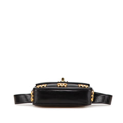 シャネル トリプルココマーク ショルダーバッグ ウエストバッグ 80/32 ブラック レザー レディース CHANEL 【中古】