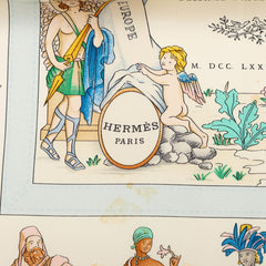 エルメス カレ90 COSTUMES CIVILS ACTUELS 現代市民の服装 スカーフ マルチカラー シルク レディース HERMES 中古