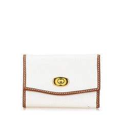 グッチ 6連 キーケース 033 381 0041 ホワイト ブラウン レザー レディース GUCCI 【中古】