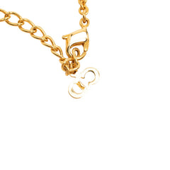 ディオール ロゴ ネックレス ゴールド メッキ レディース Dior 【中古】